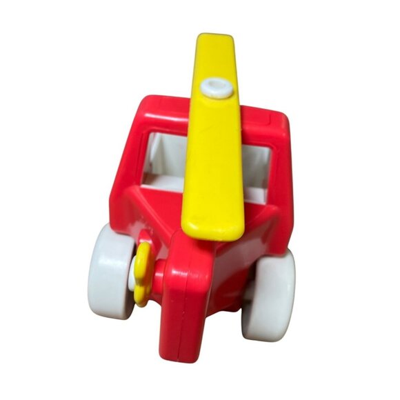 Bandai Tonka 1987 Fire Copter Toy Helicopter Red & Yellow Plastic Model - Picture 7 of 11